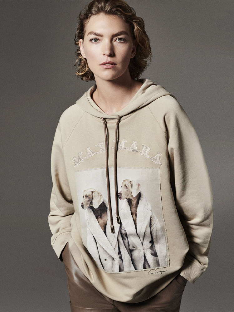 Wegman his Weimaraner Dogs and the Teddy Coat Max Mara
